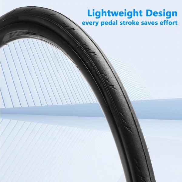Lukasports 2Pcs 700x28c Tire, Road Bike Tires 700x28c and Inner Tubes, Folding Replacement Tires with 2PCS Tire levers, Tire Liners and Repair Tool, Puncture-Resistant Bicycle Tires  for City Road